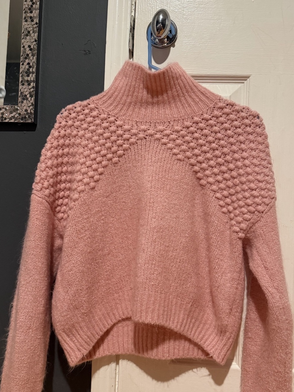Free People Opal Rollneck Knit Sweater Pink - Picture 7 of 8